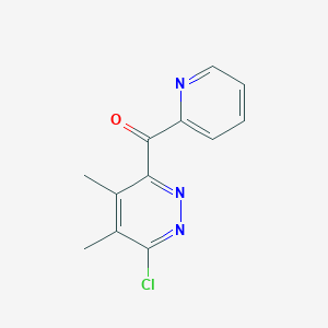 molecular formula C12H10ClN3O B8274621 (6-Chloro-4,5-dimethyl-pyridazin-3-yl)-pyridin-2-yl-methanone 