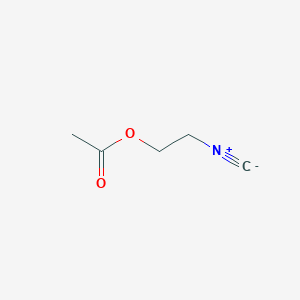 molecular formula C5H7NO2 B8274650 Acetic acid 2-isocyanoethyl ester 