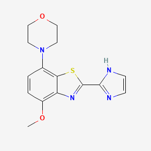 molecular formula C15H16N4O2S B8274652 2-(1H-imidazol-2-yl)-4-methoxy-7-morpholin-4-yl-benzothiazole 