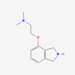 molecular formula C12H18N2O B8274668 [2-(2,3-Dihydro-1H-isoindol-4-yloxy)-ethyl]-dimethyl-amine 