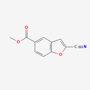 molecular formula C11H7NO3 B8274670 Methyl 2-cyano-1-benzofuran-5-carboxylate 