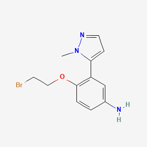 4-(2-bromo-ethoxy)-3-(2-methyl-2H-pyrazol-3-yl)-phenylamine