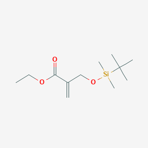 molecular formula C12H24O3Si B8274715 Ethyl 2-((tert-butyldimethylsilyloxy)methyl)acrylate 