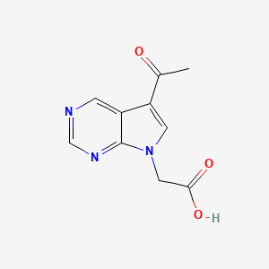 molecular formula C10H9N3O3 B8274729 (5-Acetyl-pyrrolo[2,3-d]pyrimidin-7-yl)-acetic acid 