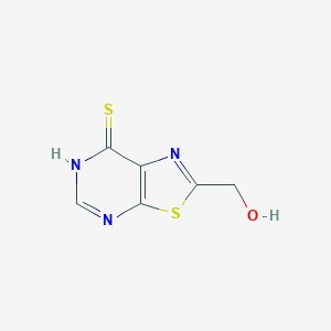 molecular formula C6H5N3OS2 B8274765 (7-Mercapto[1,3]thiazolo[5,4-d]pyrimidin-2-yl)methanol 