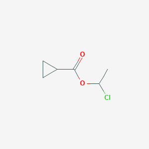 molecular formula C6H9ClO2 B8274780 Cyclopropanecarboxylic acid alpha-chloroethyl ester 