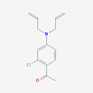 molecular formula C14H16ClNO B8274782 1-(2-Chloro-4-diallylamino-phenyl)-ethanone 