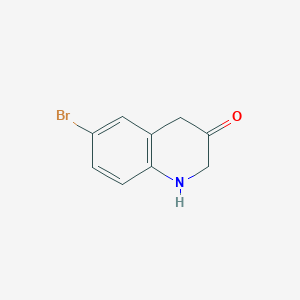 molecular formula C9H8BrNO B8274801 6-bromo-2,3-dihydro-1H-quinolin-3-one 