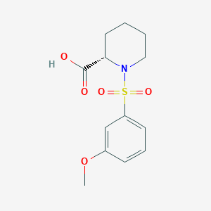 molecular formula C13H17NO5S B8274841 (s)-1-(3-Methoxy-benzenesulfonyl)-piperidine-2-carboxylic acid 