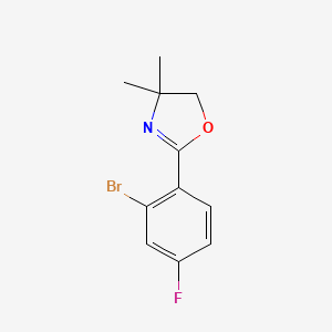 2-(2-Bromo-4-fluorophenyl)-4,4-dimethyl-4,5-dihydrooxazole
