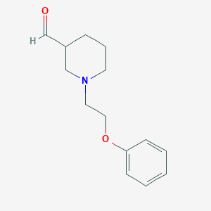 molecular formula C14H19NO2 B8274916 N-(2-phenoxyethyl)piperidine-3-carbaldehyde 