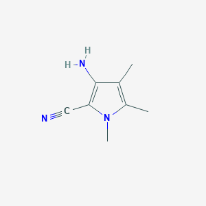 molecular formula C8H11N3 B8274921 3-Amino-1,4,5-trimethyl-1H-pyrrole-2-carbonitrile 