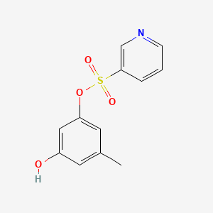molecular formula C12H11NO4S B8274929 5-Methyl-3-(3-pyridinylsulfonyloxy)phenol 