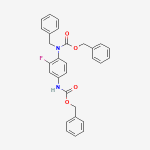 Benzyl benzyl(4-(((benzyloxy)carbonyl)amino)-2-fluorophenyl)carbamate