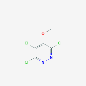 molecular formula C5H3Cl3N2O B8274967 3,4,6-Trichloro-5-methoxypyridazine CAS No. 28546-26-1