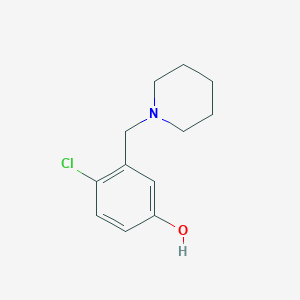 molecular formula C12H16ClNO B8274995 N-(2-chloro-5-hydroxybenzyl)piperidine 