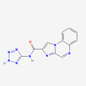 molecular formula C12H8N8O B8275018 N-(1H-tetrazol-5-yl)-imidazo-[1,2-a]-quinoxaline-2-carboxamide 