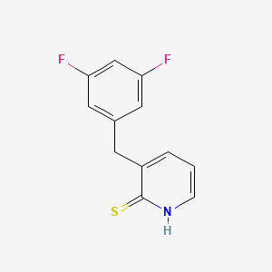 molecular formula C12H9F2NS B8275028 3-(3,5-Difluoro-benzyl)-1H-pyridine-2-thione 