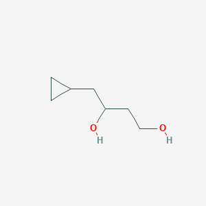 molecular formula C7H14O2 B8275033 4-Cyclopropylbutane-1,3-diol 