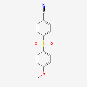 molecular formula C14H11NO3S B8275039 4-[(4-Methoxyphenyl)sulfonyl]benzonitrile 
