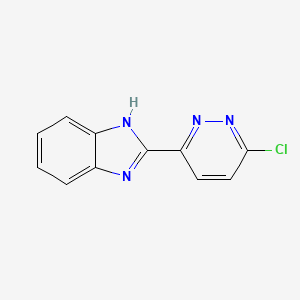 molecular formula C11H7ClN4 B8275053 2-(6-chloro-pyridazin-3-yl)-1H-benzoimidazole 