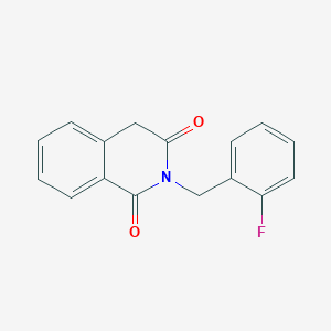 molecular formula C16H12FNO2 B8275061 2-(2-fluorobenzyl)-4H-isoquinoline-1,3-dione 