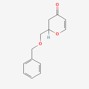 molecular formula C13H14O3 B8275092 2-Benzyloxymethyl-2,3-dihydropyran-4-one 