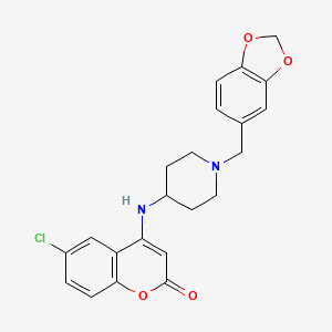4-[[1-(1,3-Benzodioxol-5-ylmethyl)-4-piperidinyl]amino]-6-chloro-2H-1-benzopyran-2-one