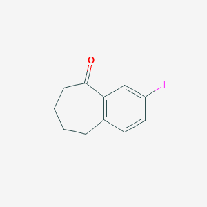 3-Iodo-6,7,8,9-tetrahydrobenzocylohepten-5-one