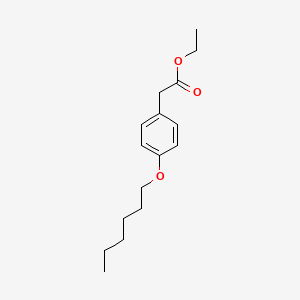 molecular formula C16H24O3 B8275187 Ethyl 2-(4-(n-hexyloxy)phenyl)acetate 