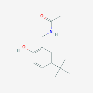 molecular formula C13H19NO2 B8275194 N-[(5-tert-Butyl-2-hydroxyphenyl)methyl]acetamide CAS No. 88040-96-4
