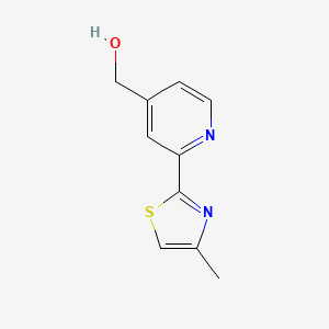 molecular formula C10H10N2OS B8275196 (2-(4-Methylthiazol-2-yl)pyridin-4-yl)methanol 
