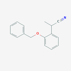molecular formula C16H15NO B8275202 2-(2-Benzyloxyphenyl)-propionitrile 