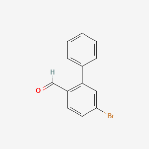 molecular formula C13H9BrO B8275233 5-Bromo-[1,1'-biphenyl]-2-carbaldehyde 