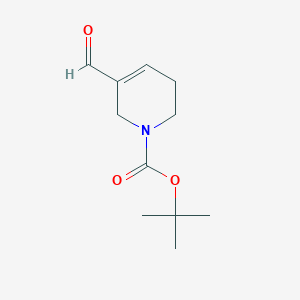 molecular formula C11H17NO3 B8275248 tert-butyl 5-formyl-3,6-dihydro-1(2H)-pyridinecarboxylate 