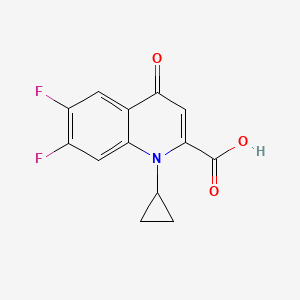 molecular formula C13H9F2NO3 B8275258 1-Cyclopropyl-6,7-difluoro-1,4-dihydro-4-oxoquinoline carboxylic acid 