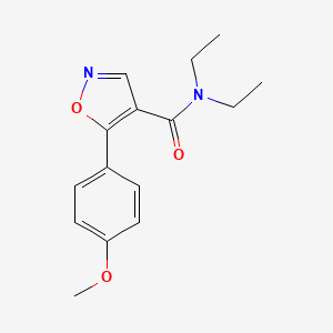 molecular formula C15H18N2O3 B8275269 N,N-Diethyl-5-(4-methoxyphenyl)isoxazole-4-carboxamide 