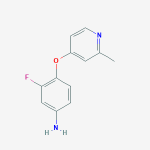 molecular formula C12H11FN2O B8275279 {3-Fluoro-4-[(2-methylpyridin-4-yl)oxy]phenyl}-amine 