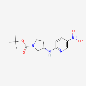 molecular formula C14H20N4O4 B8275286 (S)-tert-butyl 3-((5-nitropyridin-2-yl)amino)pyrrolidine-1-carboxylate 