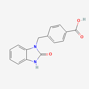 molecular formula C15H12N2O3 B8275296 4-(2-Oxo-2,3-dihydro-benzoimidazol-1-ylmethyl)-benzoic acid 