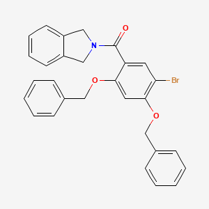 molecular formula C29H24BrNO3 B8275319 (2,4-Bis-benzyloxy-5-bromo-phenyl)-(1,3-dihydro-isoindol-2-yl)-methanone 