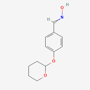 molecular formula C12H15NO3 B8275321 N-[[4-(oxan-2-yloxy)phenyl]methylidene]hydroxylamine 