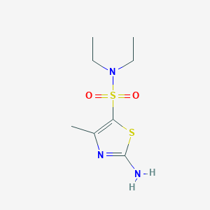 molecular formula C8H15N3O2S2 B8275326 N,N-diethyl 2-amino-4-methylthiazole-5-sulfonamide 