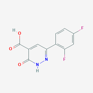 molecular formula C11H6F2N2O3 B8275330 4-carboxy-6-(2,4-difluorophenyl)-2H-pyridazin-3-one 
