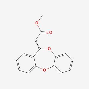 molecular formula C16H12O4 B8275369 11-(Methoxycarbonyl methylidene) dibenzo (b,e)-1,4-dioxepin CAS No. 85508-32-3