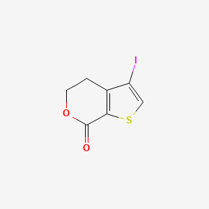 molecular formula C7H5IO2S B8275384 3-Iodo-4,5-dihydro-thieno[2,3-c]pyran-7-one 