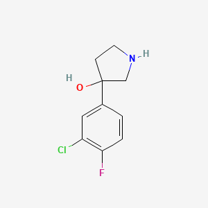 3-(3-Chloro-4-fluorophenyl)pyrrolidin-3-ol