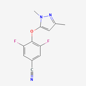 4-[(1,3-Dimethyl-1H-pyrazol-5-yl)oxy]-3,5-difluorobenzonitrile