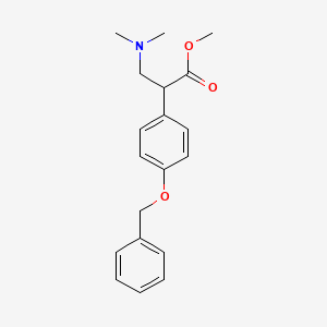 molecular formula C19H23NO3 B8275498 2-(4-Benzyloxy-phenyl)-3-dimethylamino-propionic acid methyl ester 