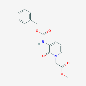 molecular formula C16H16N2O5 B8275518 Methyl [3-benzyloxycarbonylamino-1,2-dihydro-2-oxo-1-pyridyl]-acetate 